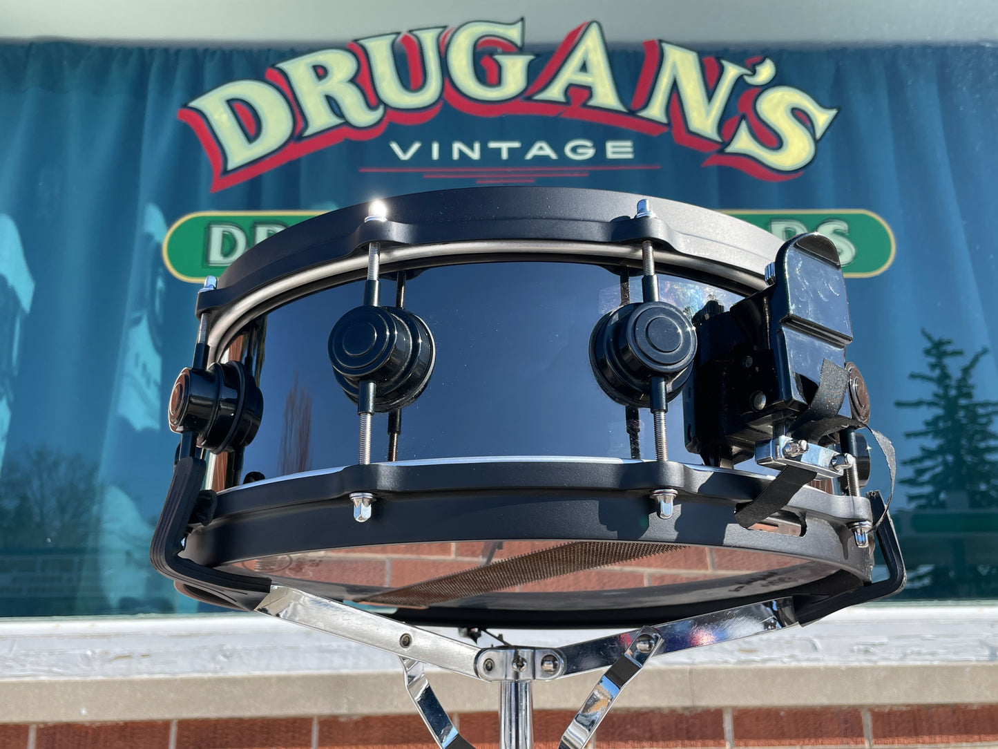 Drum Workshop 5x14 Nickel Over Brass Snare Drum Black 10-Lug DW