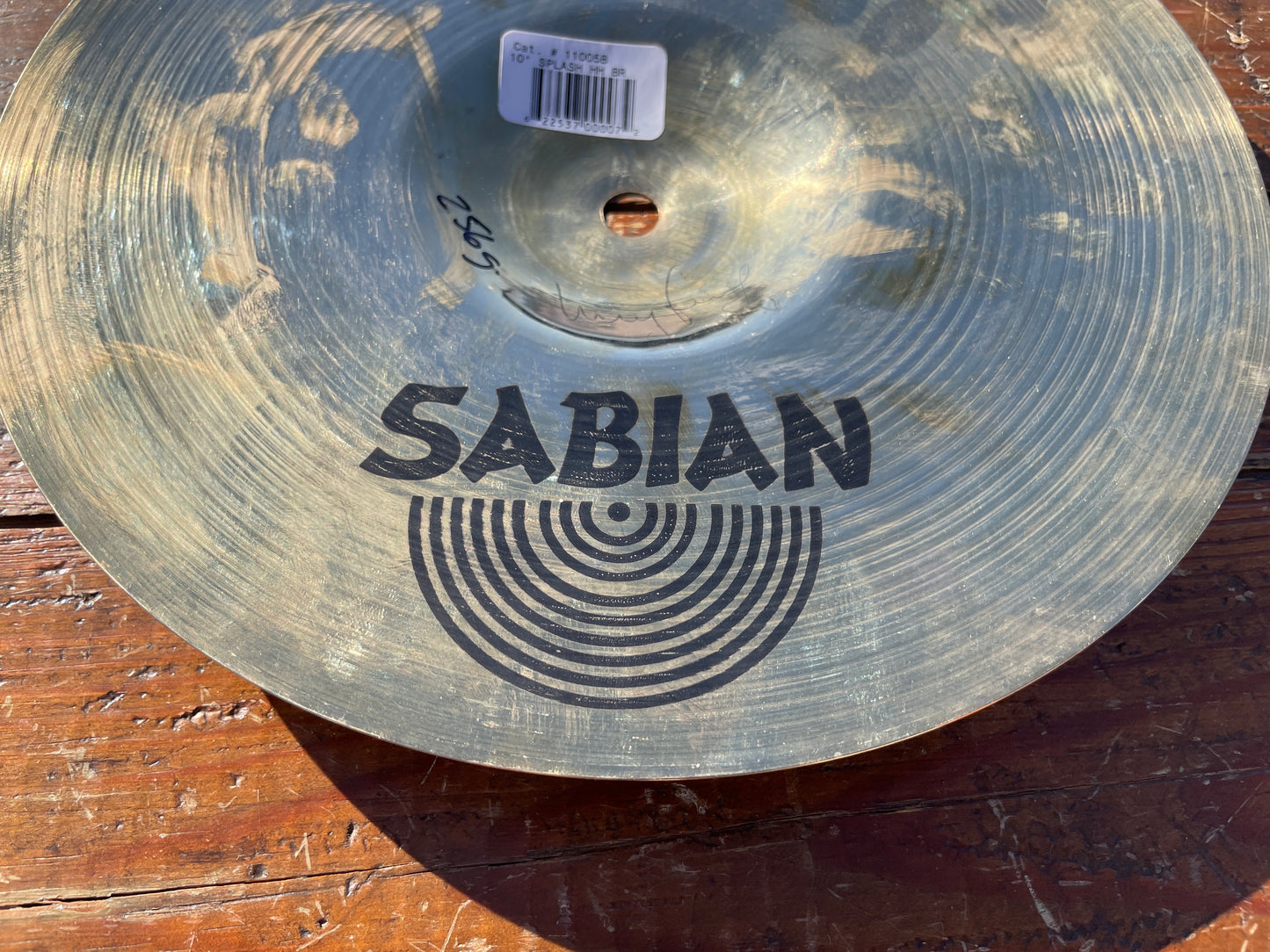 10" Sabian Hand Hammered HH Splash Cymbal Brilliant 256g 11005B