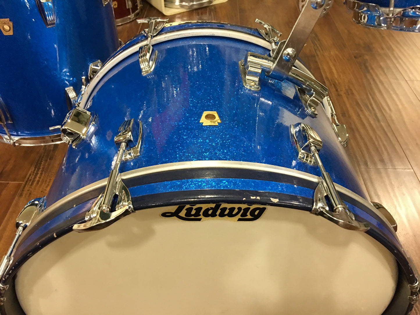 1965 Ludwig Down Beat Drum Set - Blue Sparkle 20/12/14