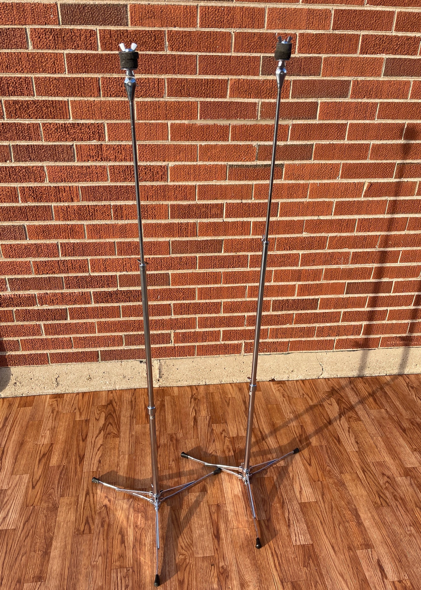 1960s Ludwig 1400 Flat Base Straight Cymbal Stand Pair (2 Pcs.)