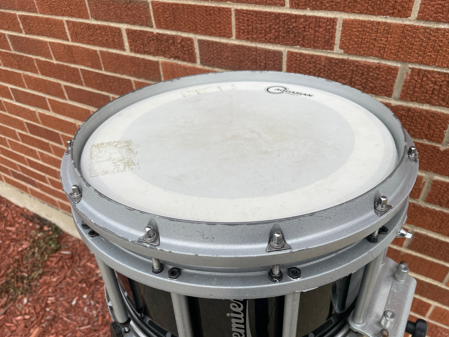 Premier 7x14 HTS 400 Marching Snare Drum Ebony Black