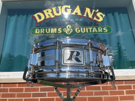 Vintage Rogers 5x14 Dynasonic "Big R" Snare Drum Chrome Over Brass COB Dyna-Sonic