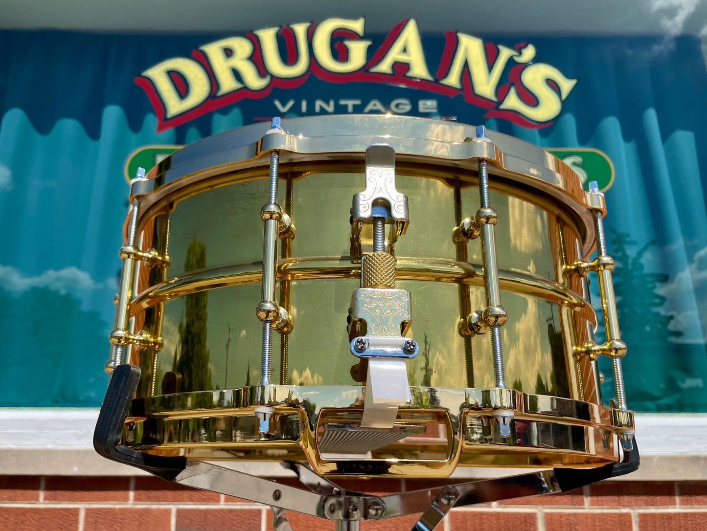 N.O.S. 2000 Ludwig 6.5x14 Limited Edition Brass Supraphonic Millennium Snare Drum #20 of 100