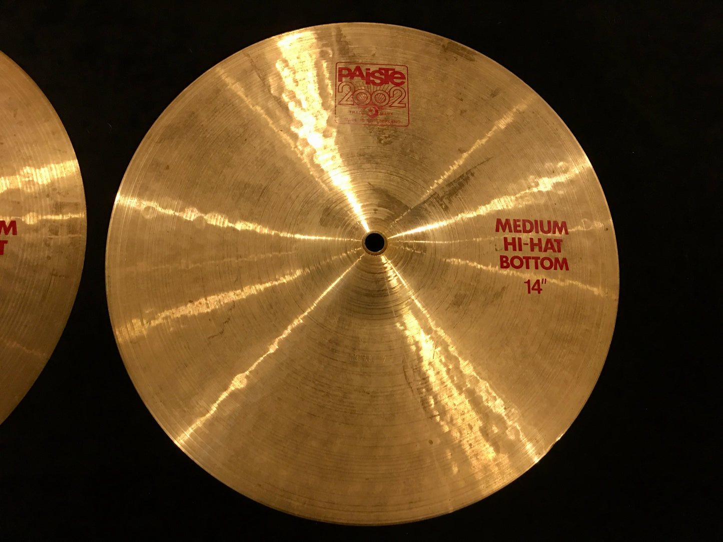 14" Paiste Red Label 2002 Medium Hi-Hat Cymbals 836/1020g