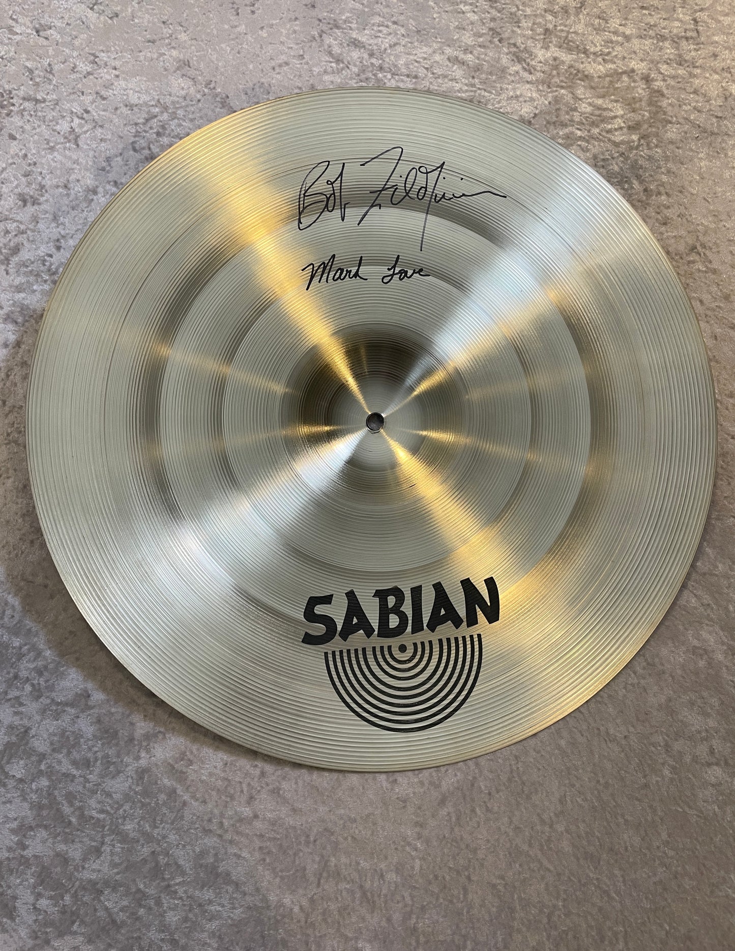20" Sabian Prototype Ride Cymbal 25 Years of Innovation 25th Anniversary Signed Bob Zildjian Mark Love 2126g
