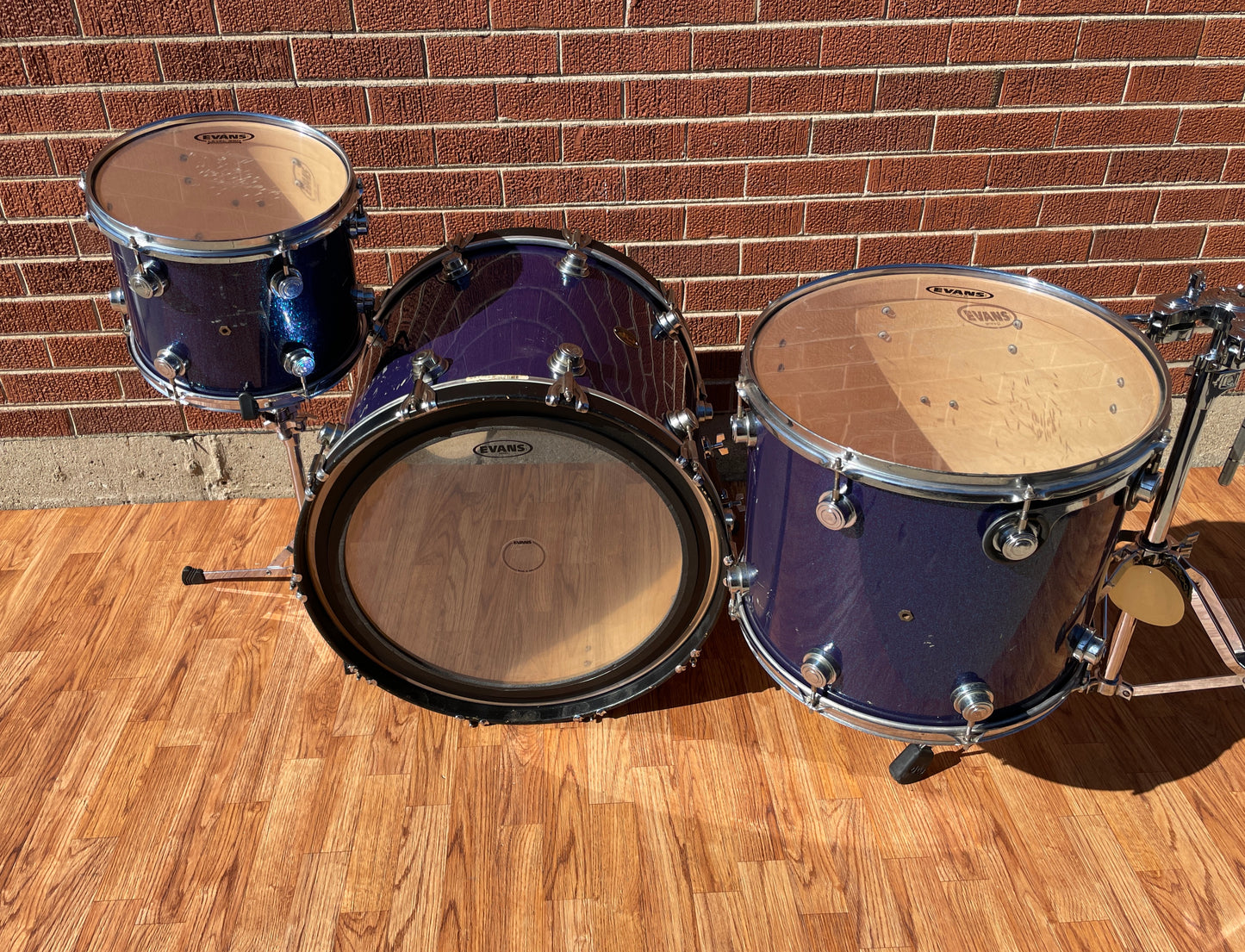 DW Drum Set Blue/Purple Sparkle Drum Workshop Pre-Collector's Series 22/12/16