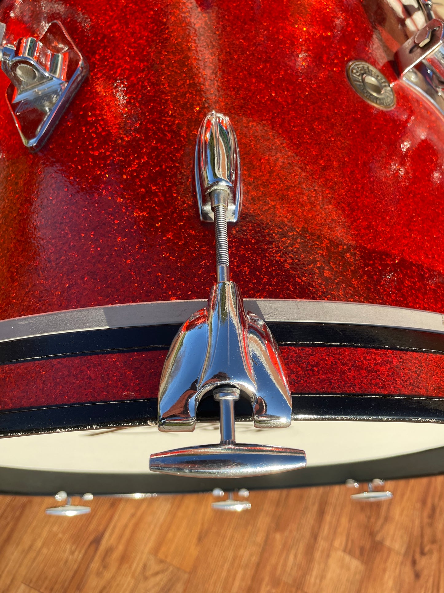 1960s Gretsch Progressive Jazz Drum Set Tangerine Sparkle