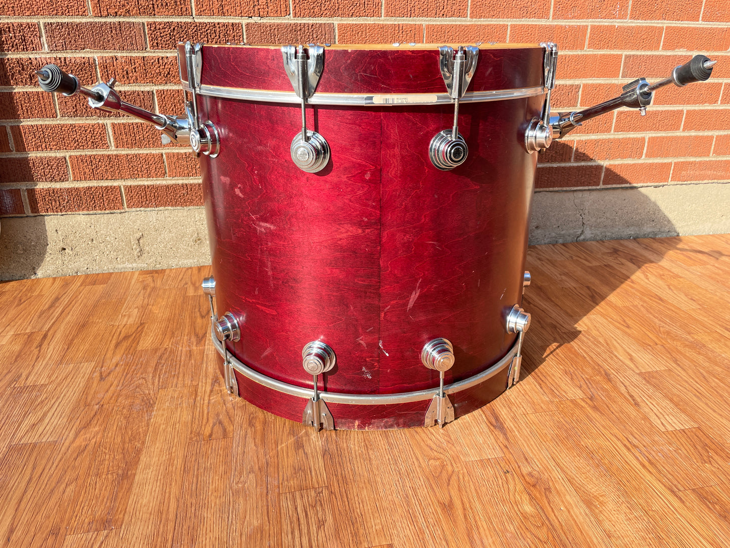 DW 18x22 Bass Drum Single Cherry Satin Oil Drum Workshop