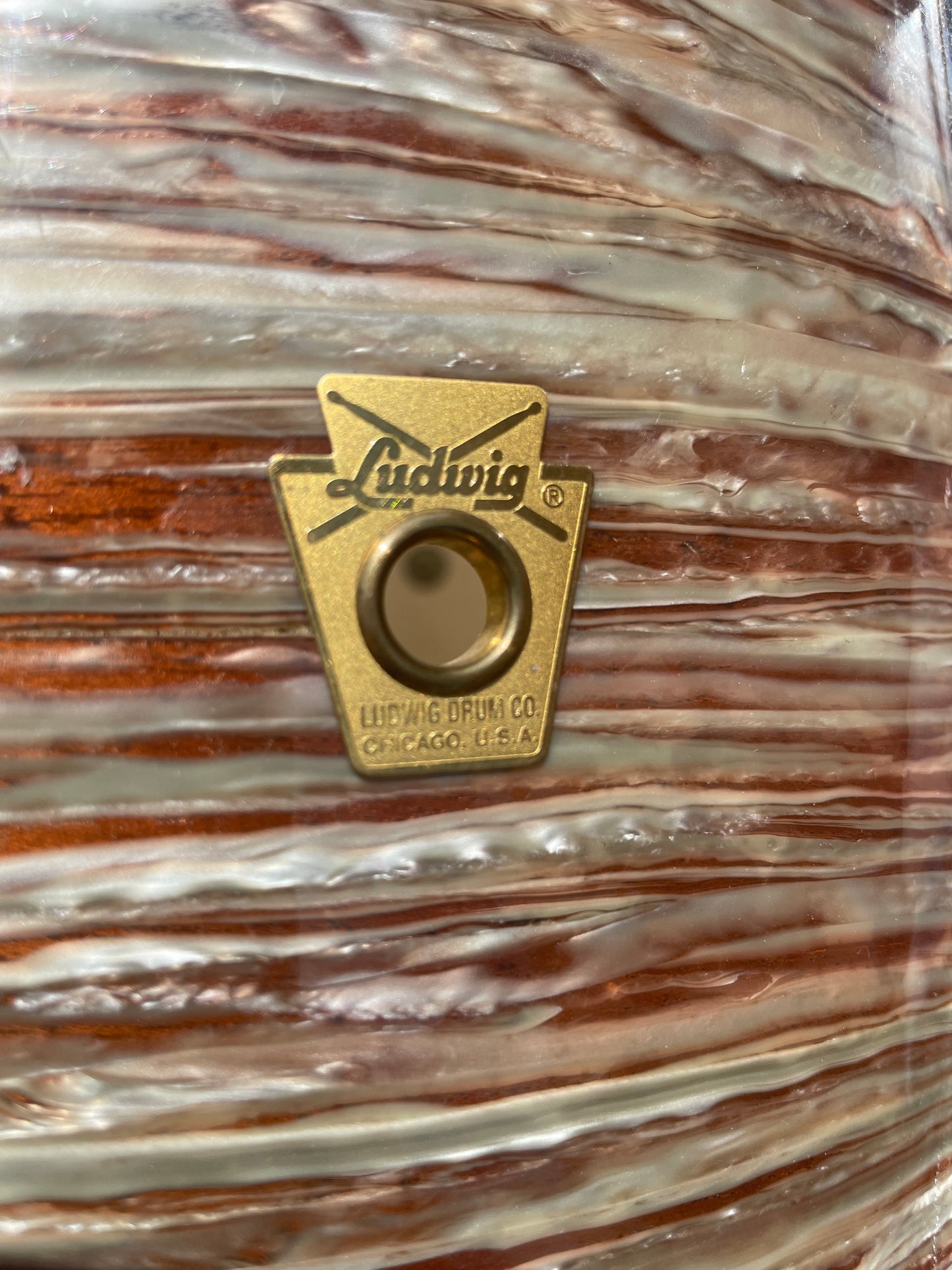 Early 1960s Ludwig 8x12 Tom Drum Oyster Pink Pearl Pre-Serial #