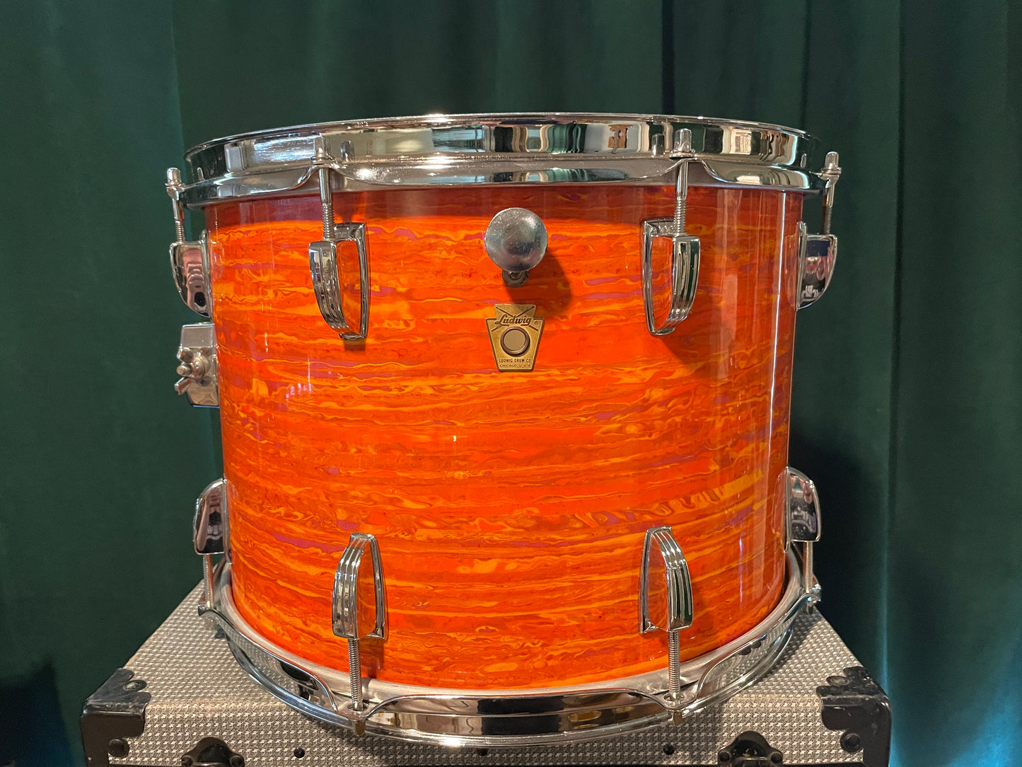 1968 Ludwig 10x14 Tom Drum Mod Orange
