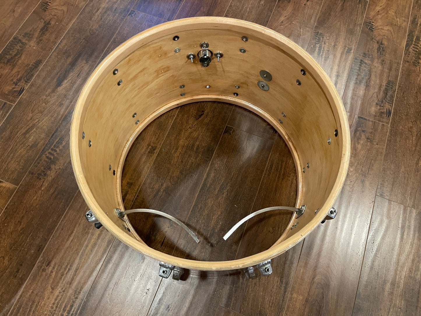 1970s Ludwig 14x22 Bass Drum Psychedelic Red