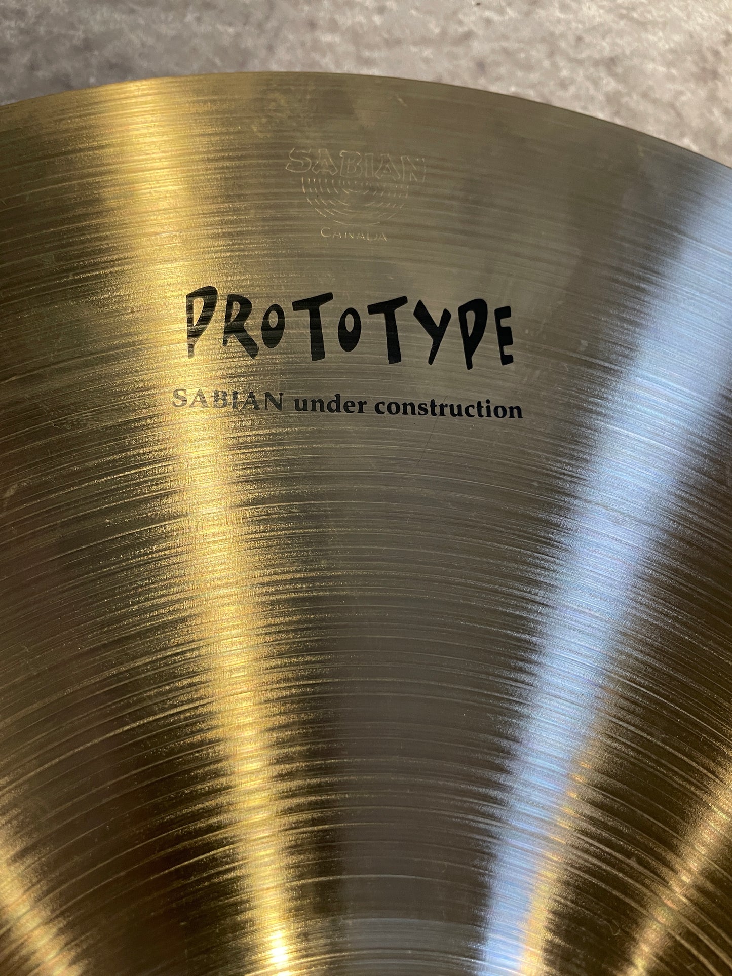 18" Sabian Prototype Crash Cymbal 1236g