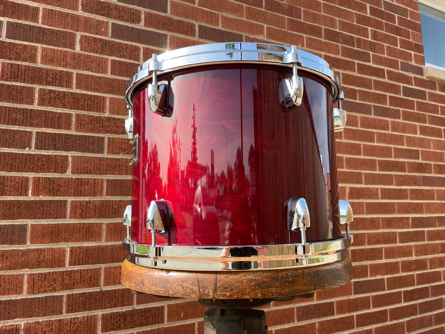 2003 Yamaha 10x13 Maple Custom Absolute Tom Drum Cherry Wood Lacquer