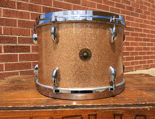 1960s Gretsch Round Badge 9x13 Name Band Champagne Sparkle Tom Drum