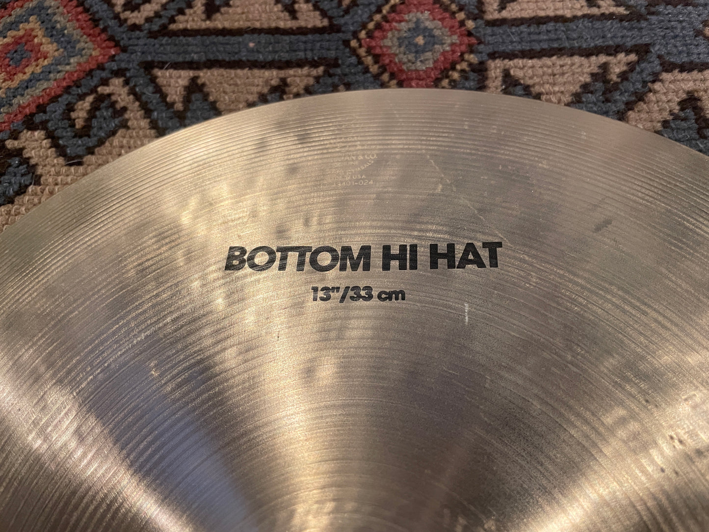 13" Zildjian K Hi-Hat Bottom Cymbal Single 1114g