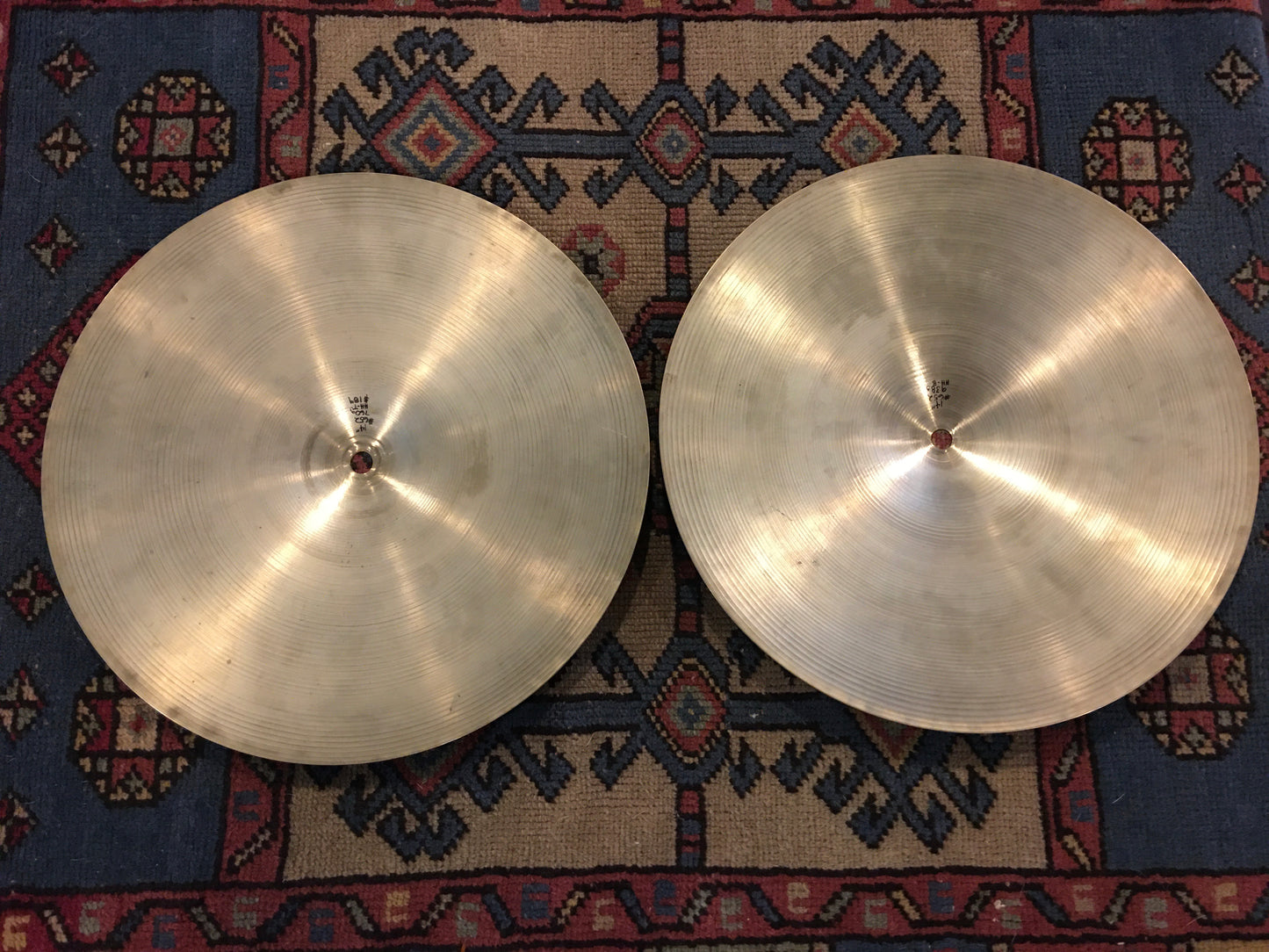 14" Zilco Azco 1970s Hi-Hat Cymbal Pair 760g/938g #652
