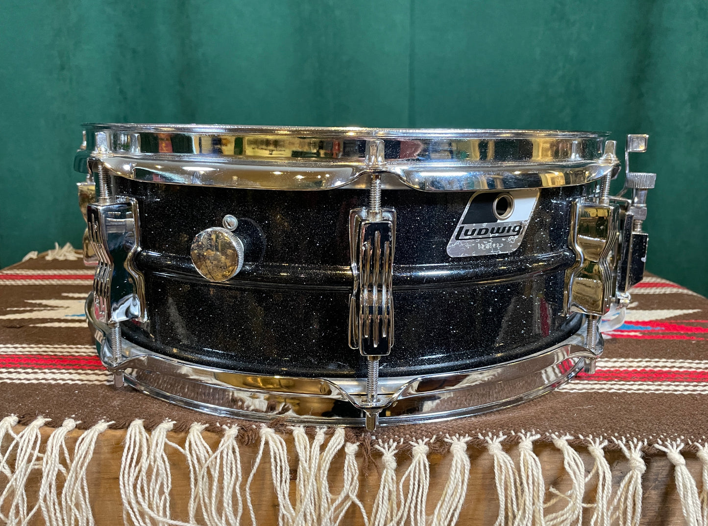 Ludwig 5x14 Black Galaxy Acrolite Snare Drum Blackrolite