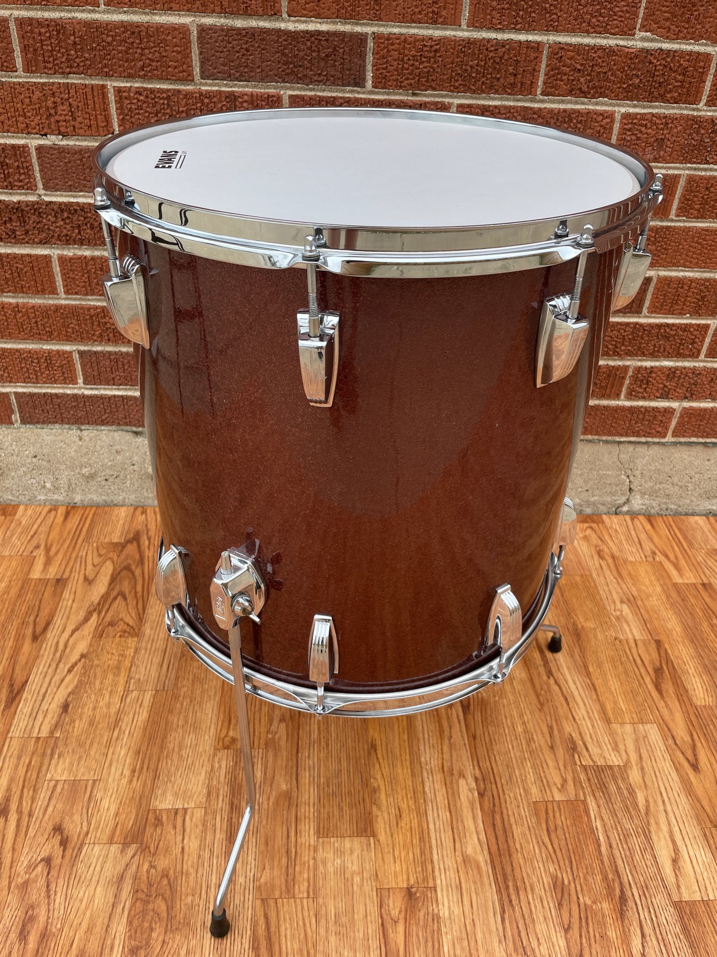 1969 Ludwig 16x16 Floor Tom Burgundy Sparkle