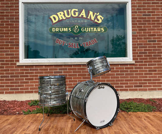 1965 Ludwig Club Date Drum Set Oyster Blue Pearl 20/12/14