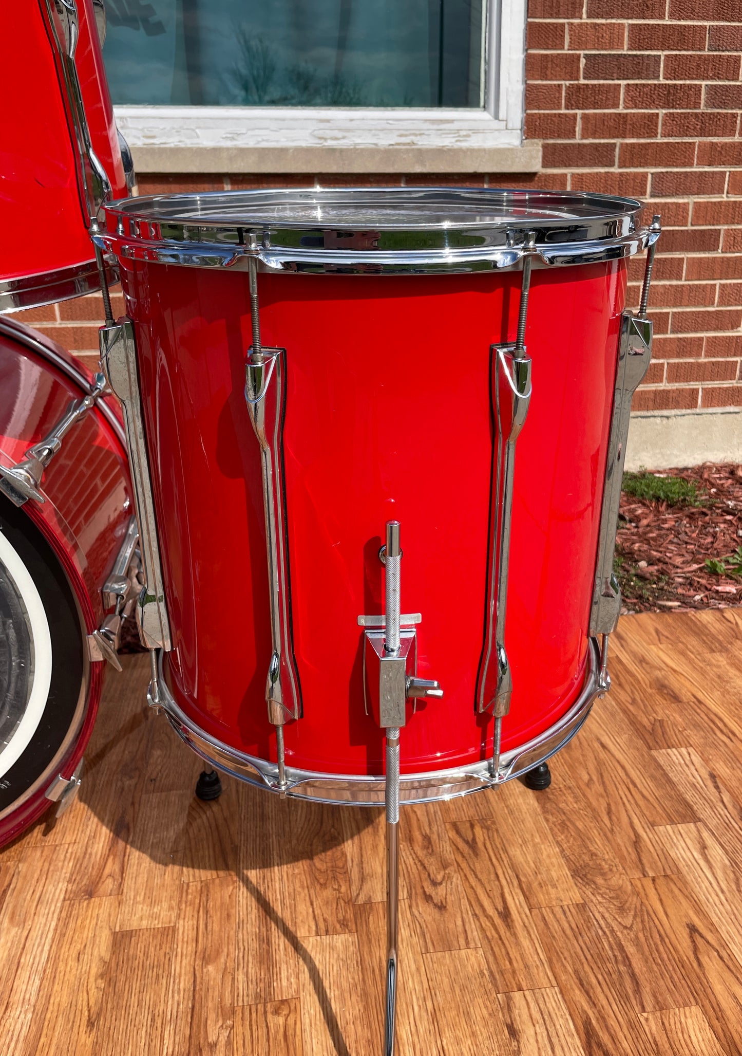 Vintage 1980s Yamaha Rock Tour Custom 5pc Drum Set Hot Red