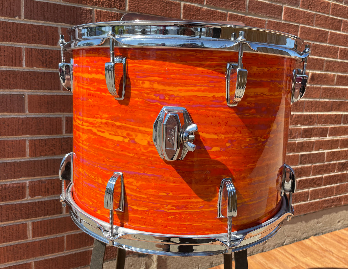1968 Ludwig 10x14 Tom Drum Mod Orange