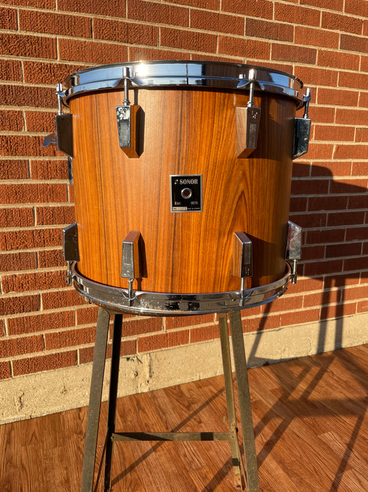 Vintage 1970s Sonor 15x12 Rosewood Tom Drum Single 12x15