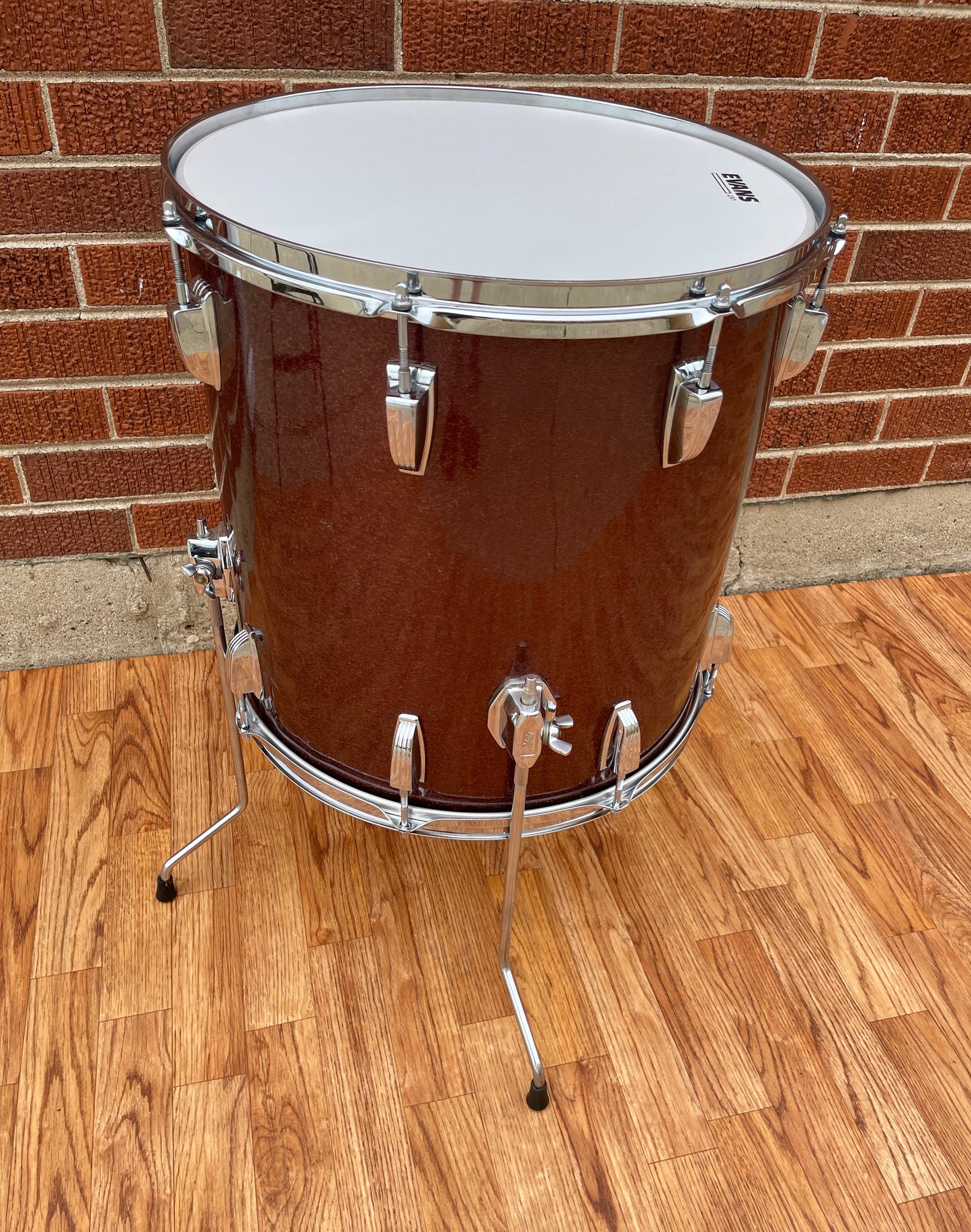 1969 Ludwig 16x16 Floor Tom Burgundy Sparkle