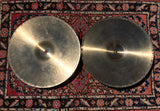14" 1985 Paiste Blue Label Formula 602 Heavy Hi-Hat Cymbals 1074/1148g
