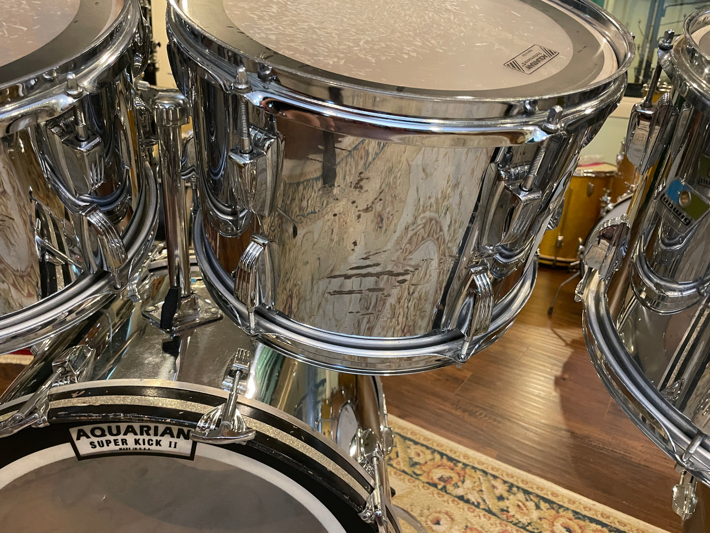 1979-80 Ludwig 9pc. Drum Set Chrome Over Wood *Video Demo*