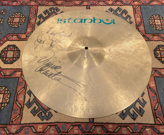 20" Istanbul Pre-Split Green Label Ping Ride Cymbal 3220g Vinnie Colaiuta Signed