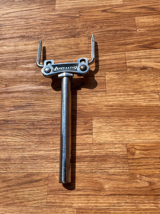 1970s Ludwig No. 781-2 Short Double Tom Post Holder Hollywood Big Beat