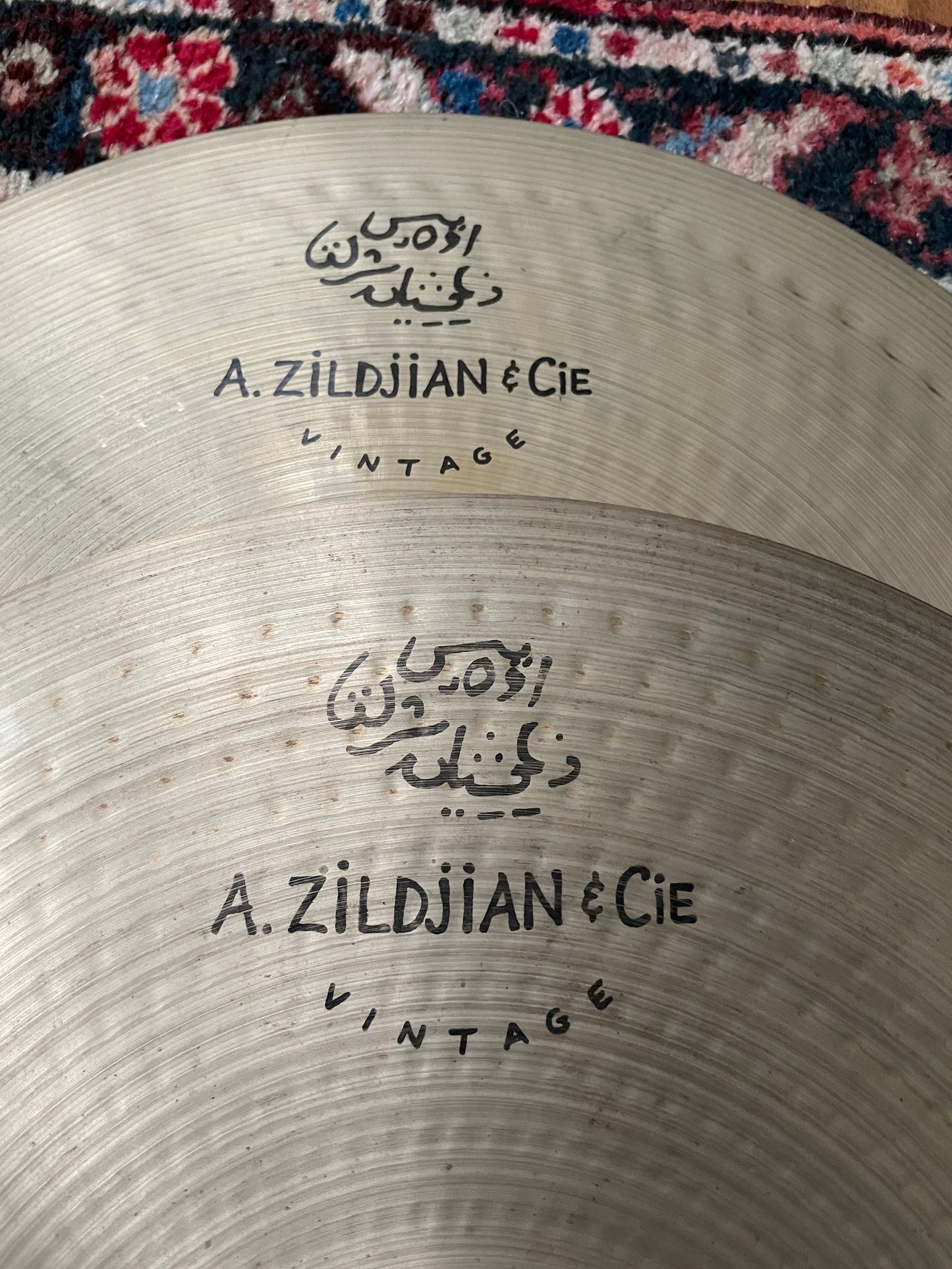 14" A. Zildjian & CIE Vintage Hi-Hat Cymbal Pair A0422 832g/1146g #760