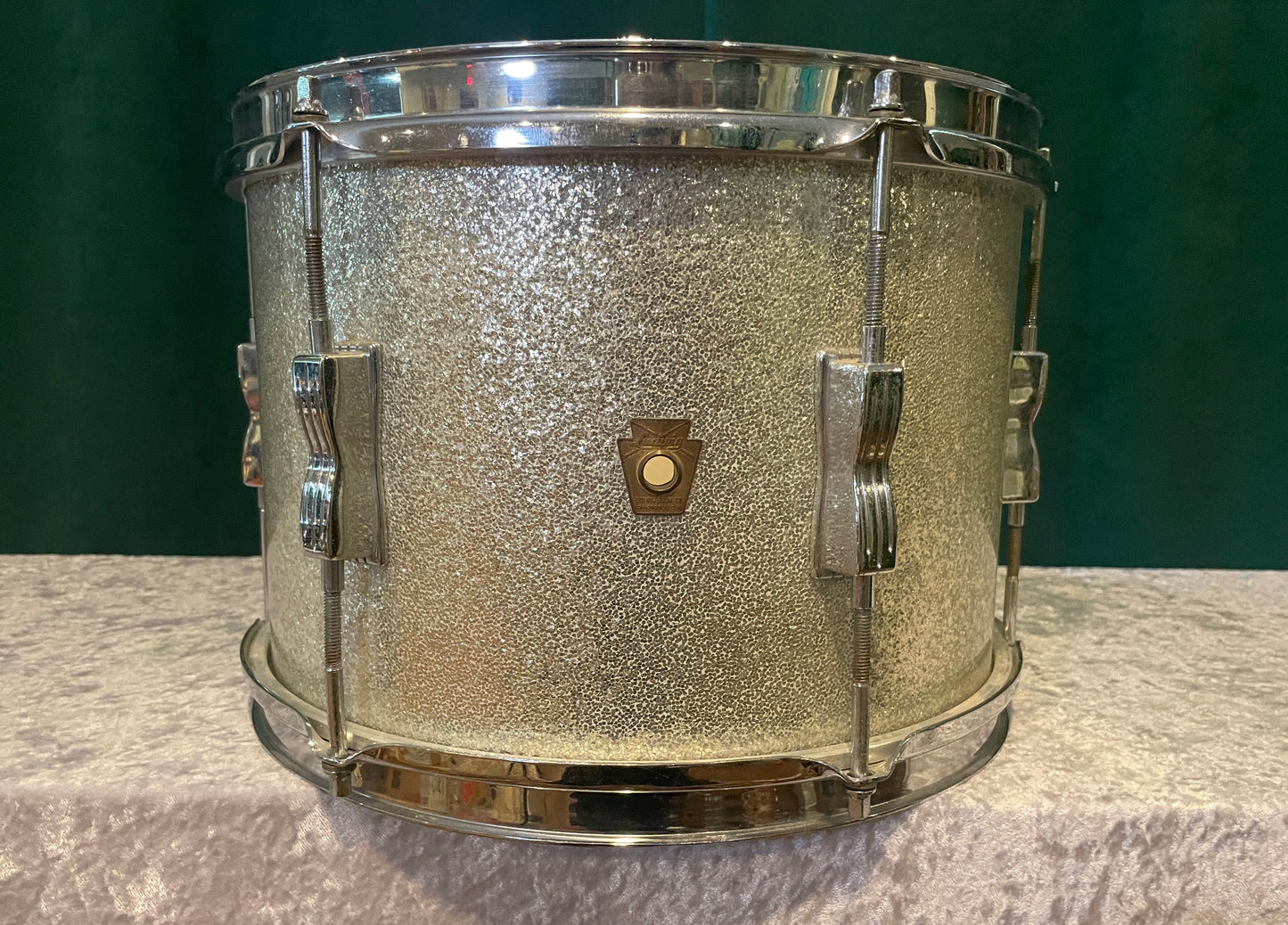 1964 Ludwig 8x12 Club Date Tom Drum Silver Sparkle COB