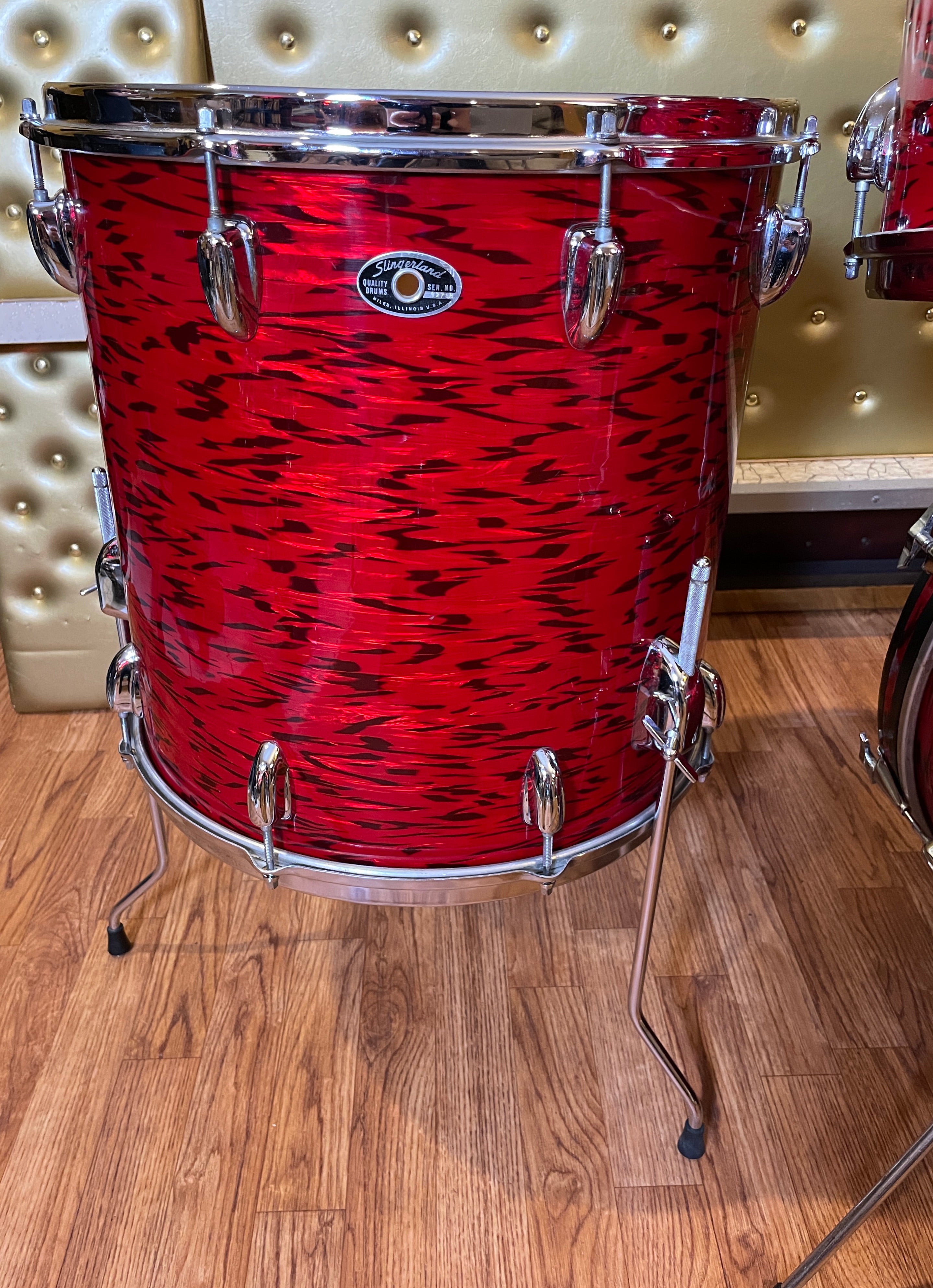 1970s Slingerland Red Tiger Drum Set 20/12/13/16 – Drugan's Drums