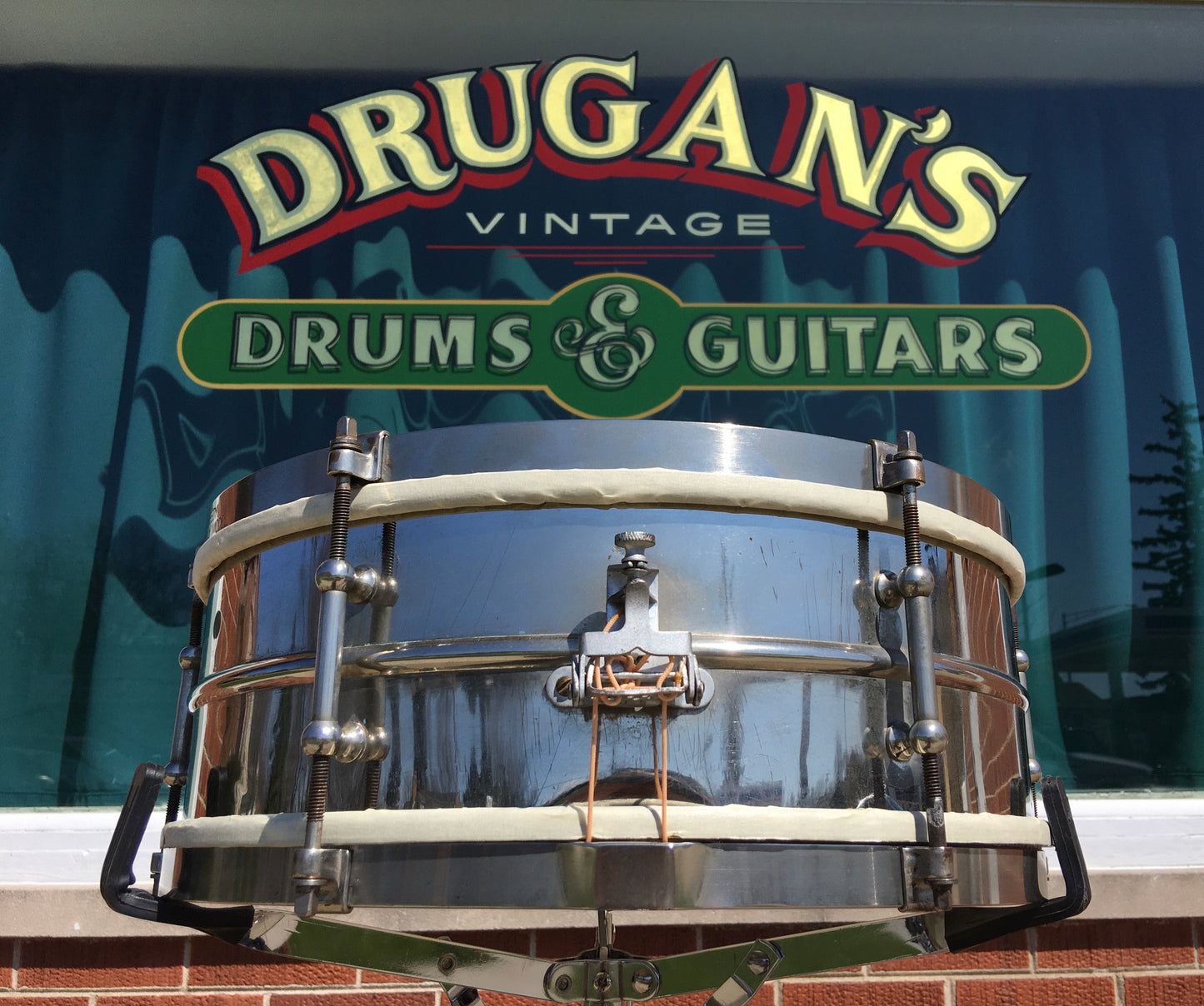1920s Leedy 5x14 Utility Model Snare Drum - Nickel Over Brass