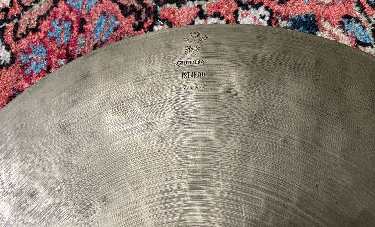 Vintage 15" K. Zildjian Istanbul Old Stamp Type IIb Hi-Hat / Small Ride Single Cymbal 1328g #762