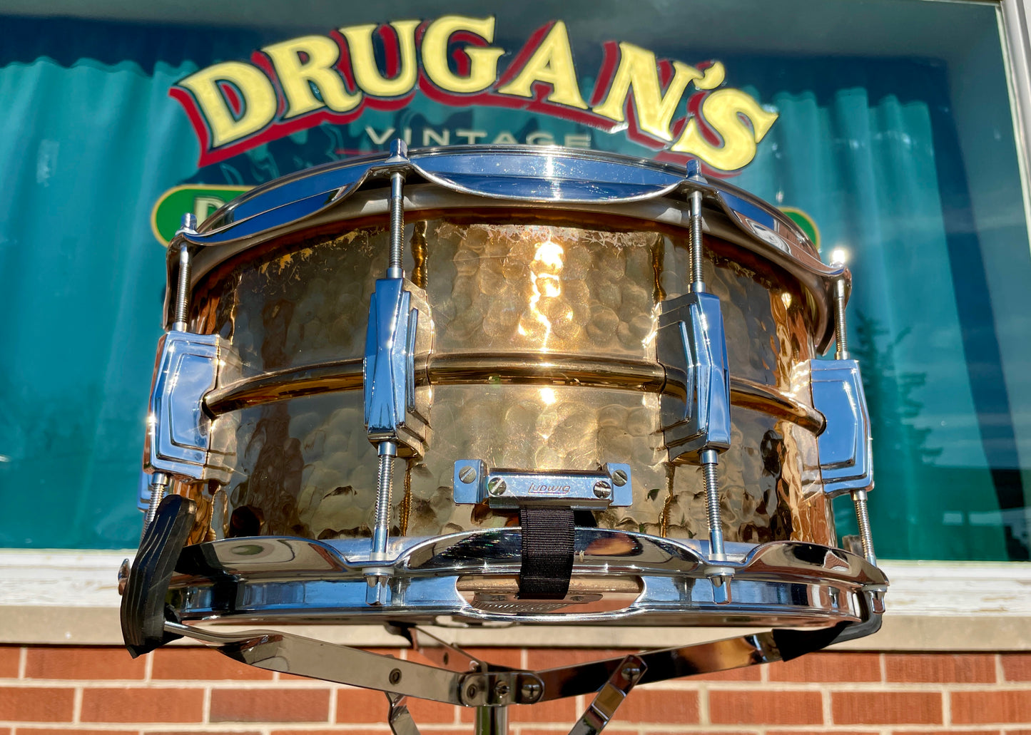 Ludwig 6.5x14 Hammered Bronze Phonic Snare Drum