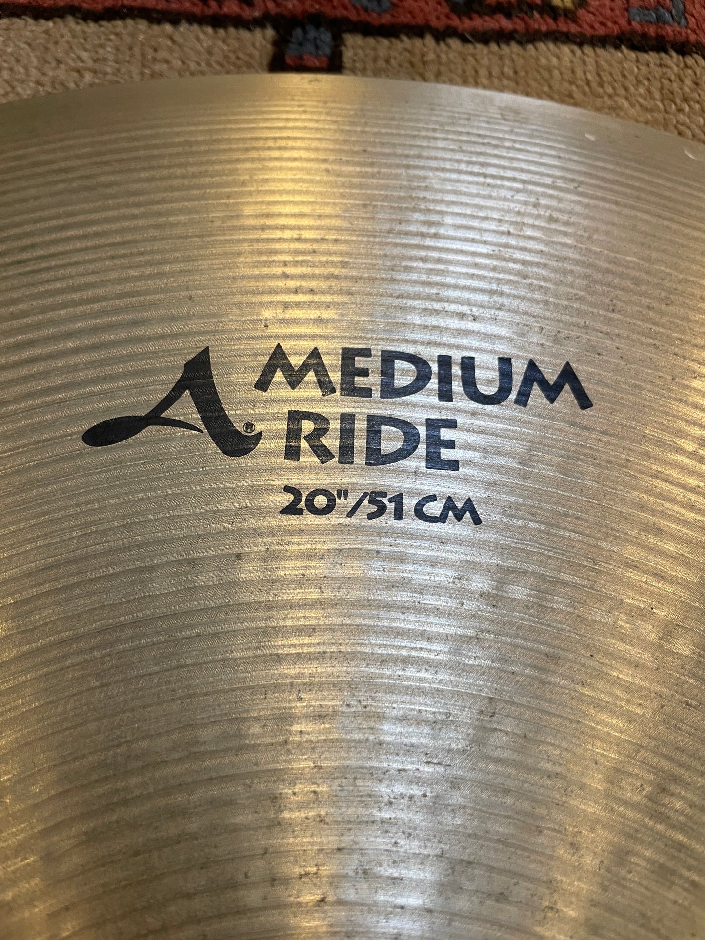 20" Zildjian A Medium Ride Cymbal 2518g A0034