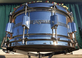 1974 Rogers 6.5x14 Chrome Over Brass Dynasonic Snare Drum
