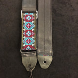 Vintage Ace Purple/Blue Diamond Guitar Strap Hippie Bobby Lee Style