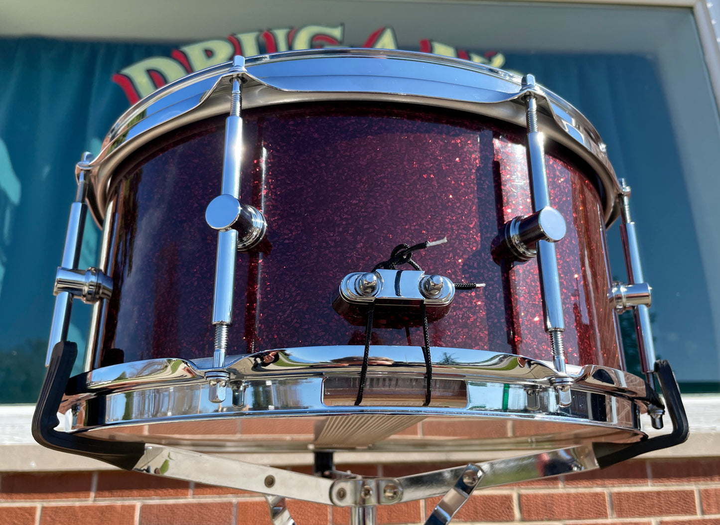 Canopus 6.5x14 Neo Vintage M2 Snare Drum Merlot Glitter