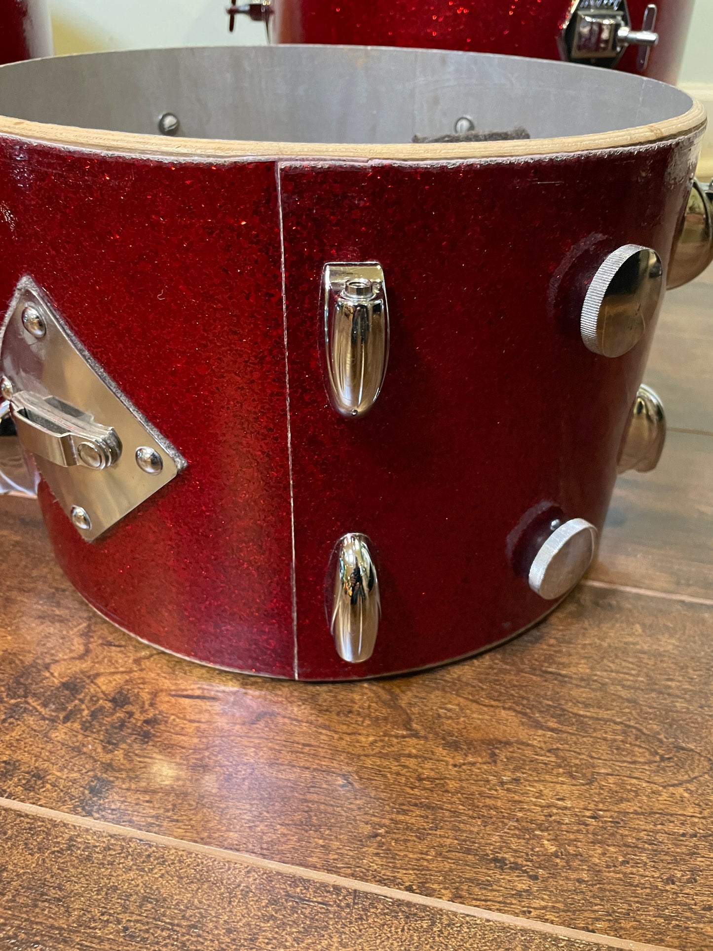1960s Gretsch Progressive Jazz Drum Set Red Sparkle