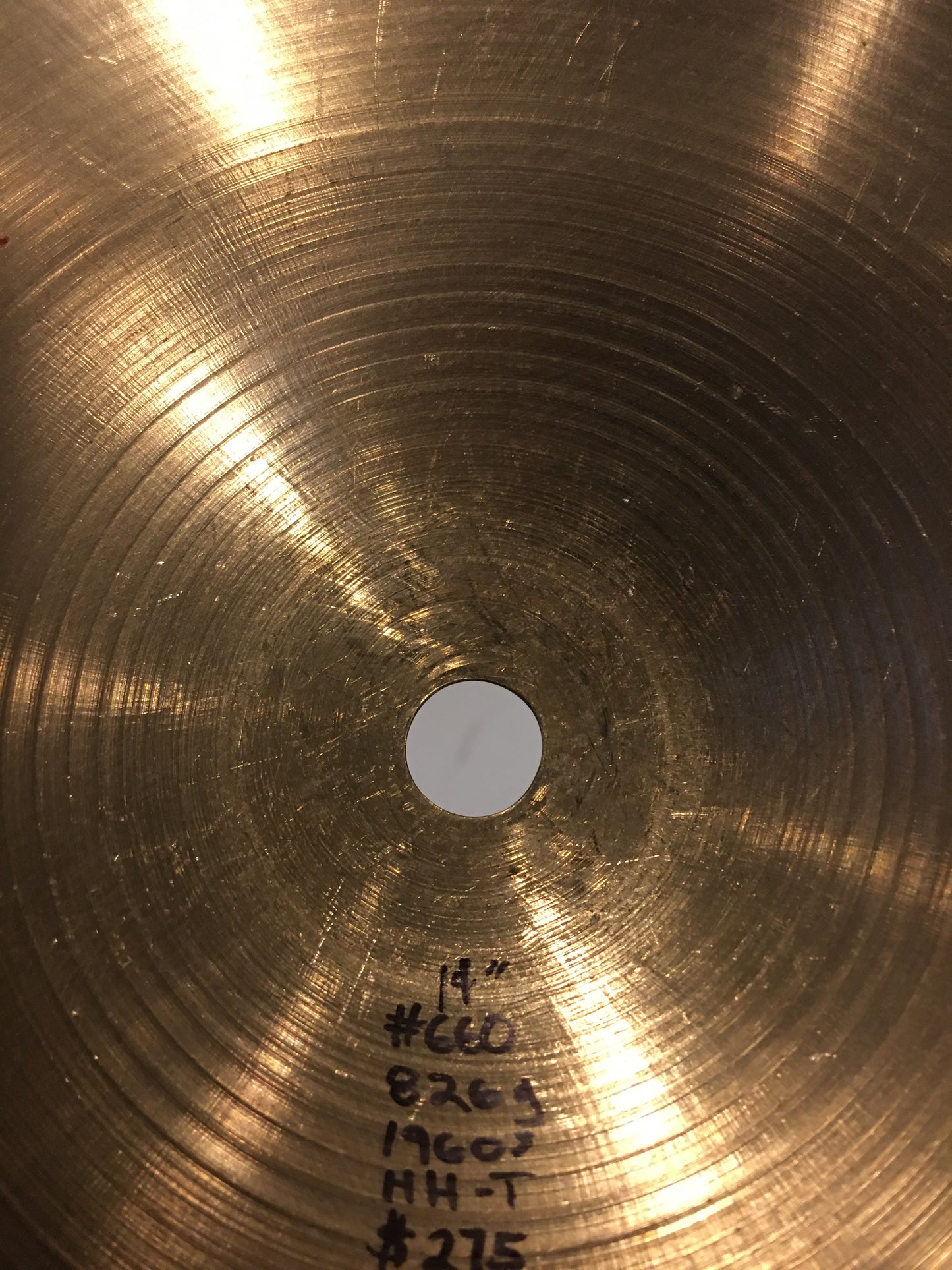 14" Zildjian A 1960s Hi-Hat Cymbal Pair 826g/866g #660