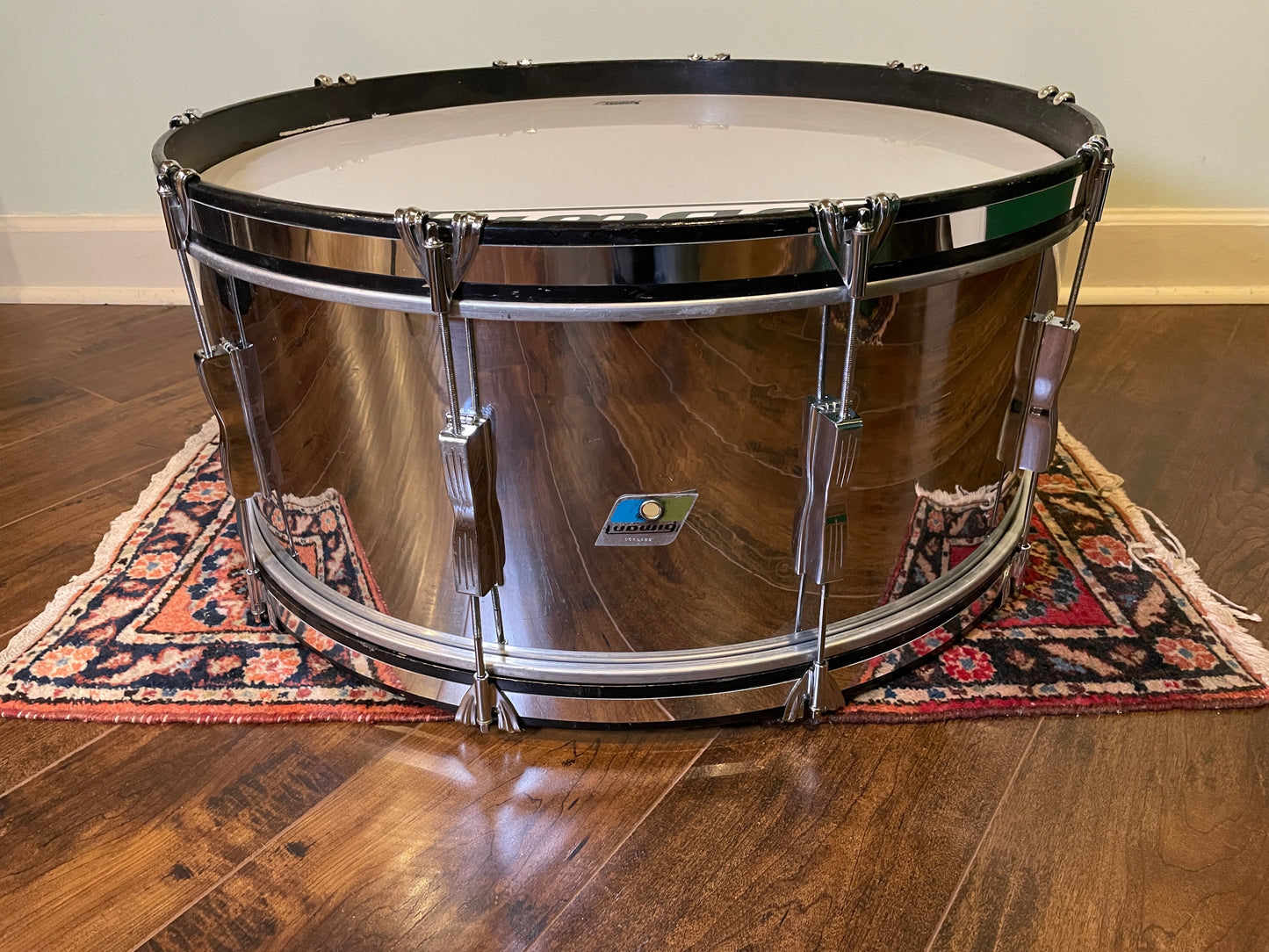 1970s Ludwig 10x26 Stainless Steel Bass Drum