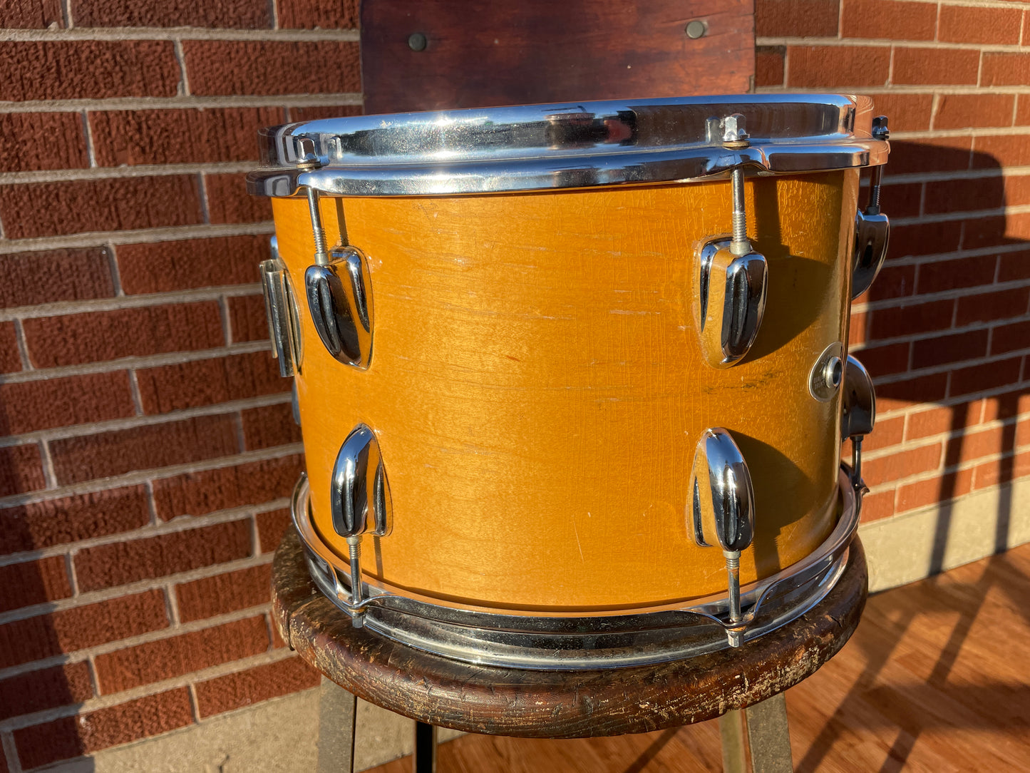 1970s Slingerland 8x12 Tom Drum Single Natural