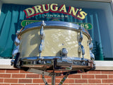 1950s Premier 5.5x14 Super Ace Snare Drum White Marine Pearl