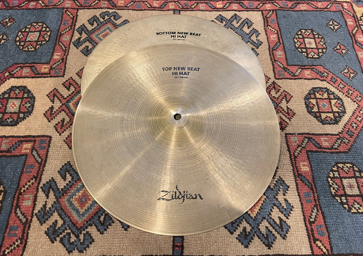 15" Zildjian A 1980s New Beat Hi-Hat Pair 1014g/1660g