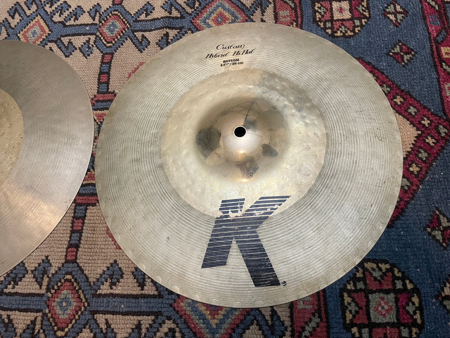 14-1/4" Zildjian K Custom Hybrid Hi-Hat Cymbal Pair 1114g/1340g