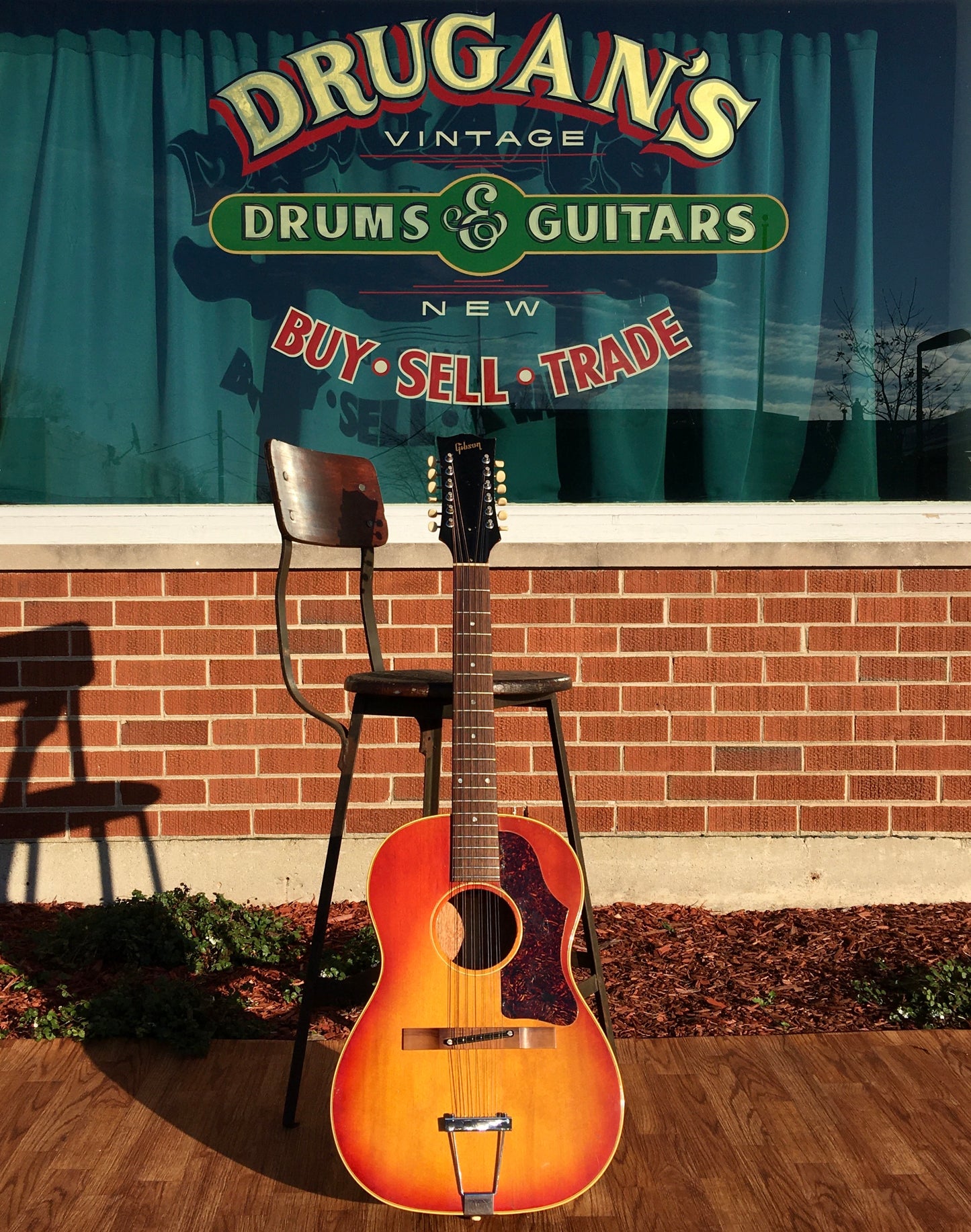1966 Gibson B-25-12 Cherry Sunburst 12 String Acoustic Guitar