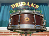 1920s Ludwig & Ludwig 5x14 Professional Model Solid Shell Mahogany Snare Drum